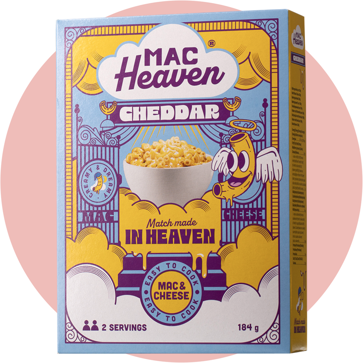 Mac Heaven Mac & Cheese Cheddar – Makkaroni mit cremiger Cheddar-Käsesauce in typischer US-Verpackung
