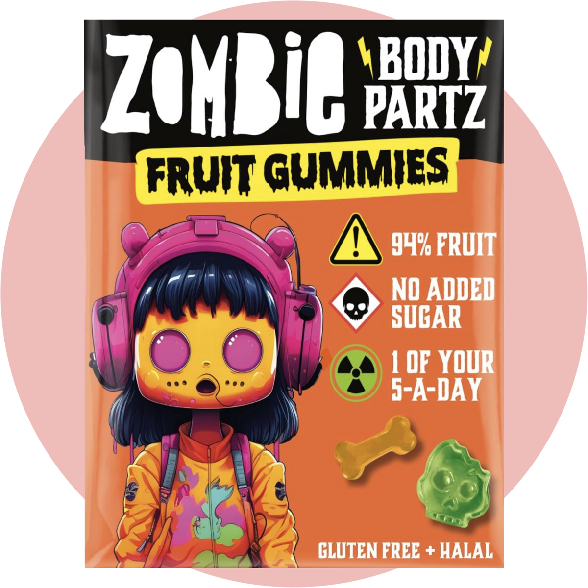 Zombie Body Parts Fruit Gummies