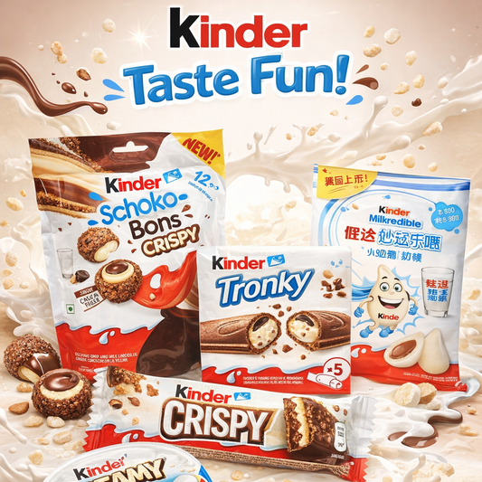 Kinder Schokolade wie Schoko Bons Crispy, Tronky und Milkredible