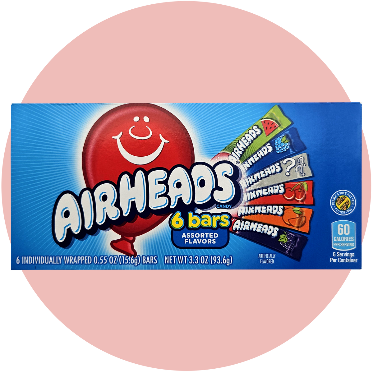 Airheads Candy aus der USA in Blauer Verpackung