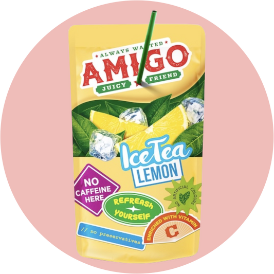 Amigo Ice Tea Lemon – Erfrischender Zitronen Eistee im handlichen Trinkpäckchen mit fruchtigem Geschmack