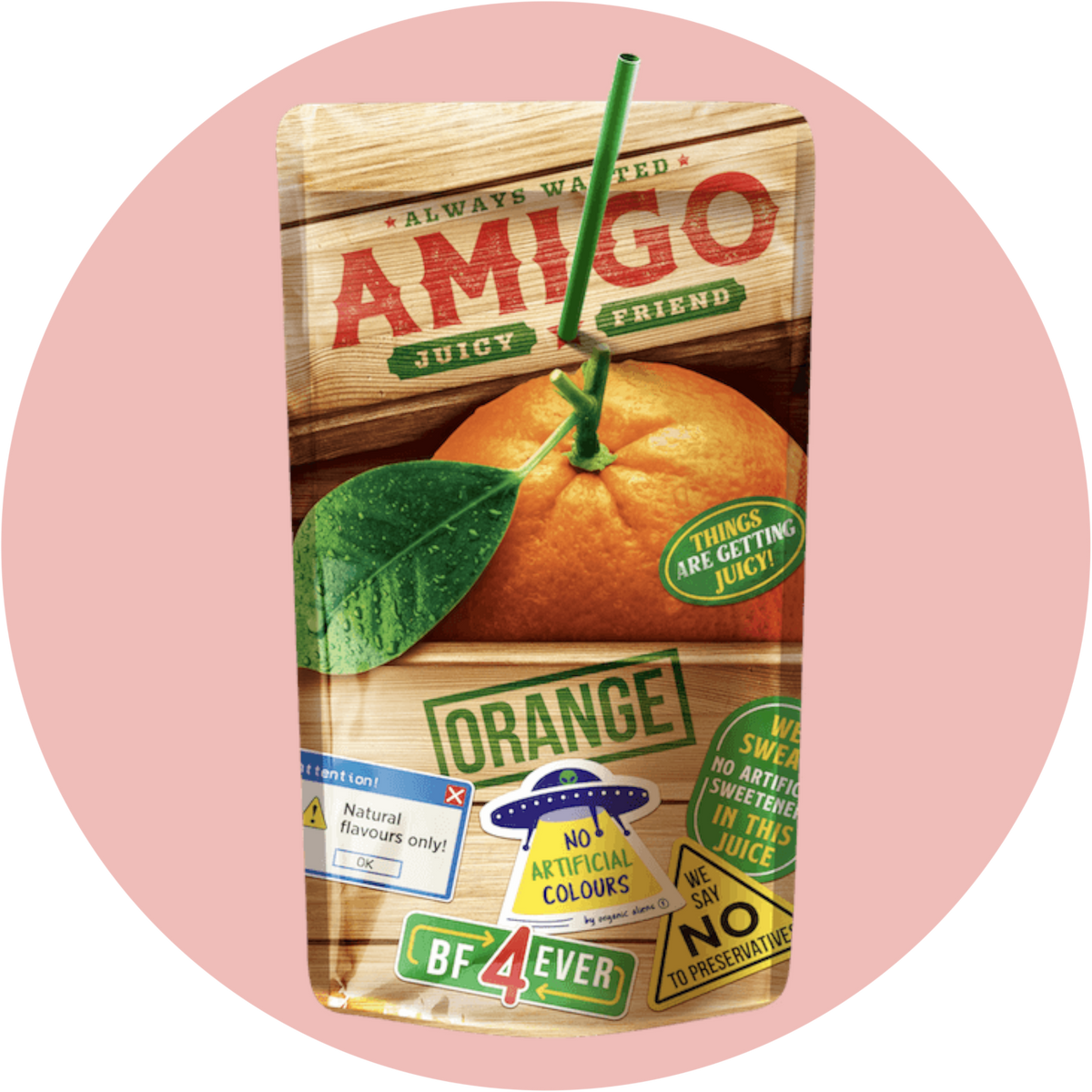 Amigo Orange – Fruchtiger Softdrink mit Orangengeschmack im orangenen Trinkpäckchen