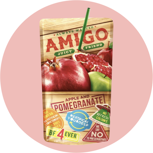 Amigo Pomegranate – Granatapfel Softdrink im coolen Trinkpäckchen