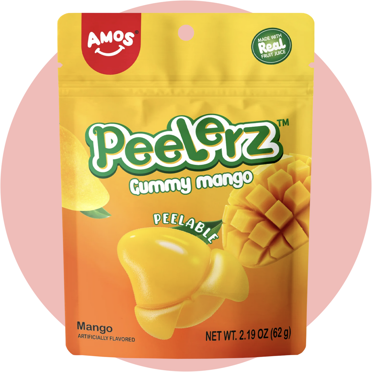 Amos Peelerz Gummy Mango – Schälbares Fruchtgummi mit fruchtigem Mangogeschmack aus Asien