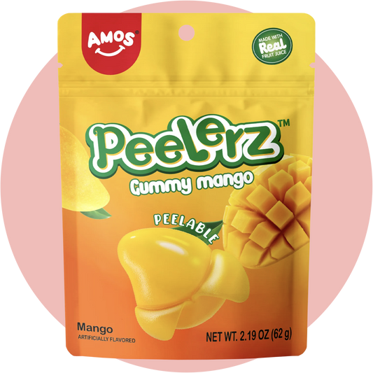 Amos Peelerz Gummy Mango – Schälbares Fruchtgummi mit fruchtigem Mangogeschmack aus Asien