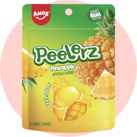 Amos Peelerz Gummy Pineapple – Schälbares Gummy Candy mit fruchtigem Ananasgeschmack als peelable gummies
