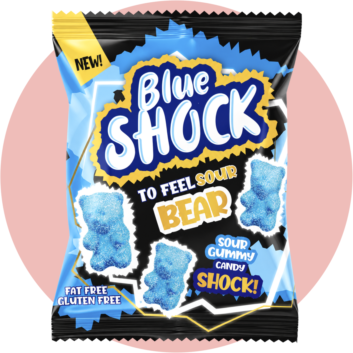 Blue Shock Sour Bear saure Fruchtgummi Bären Halal mit intensivem Fruchtgeschmack