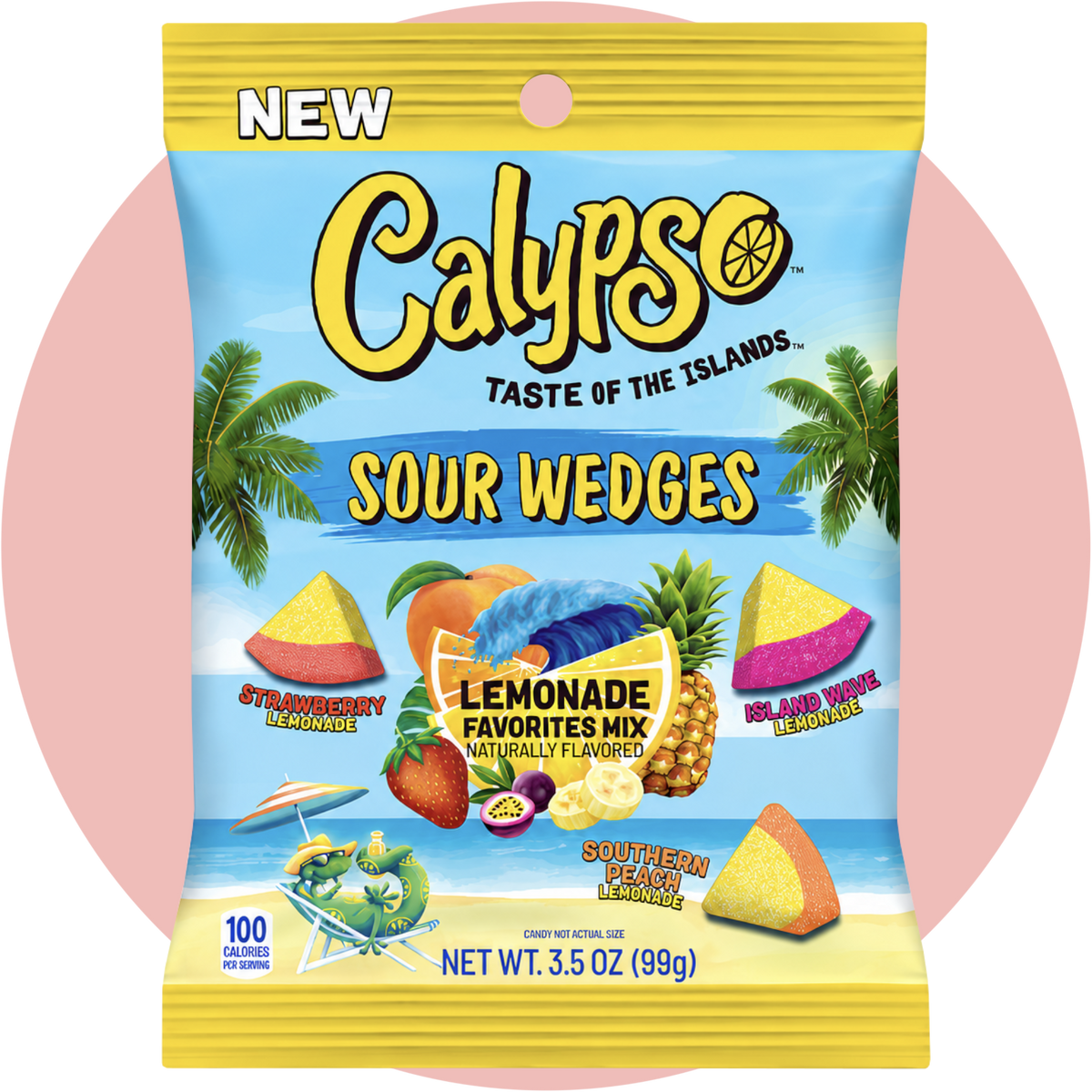 Calypso Sour Wedges Lemonade Mix mit Strawberry, Island Wave und Southern Peach Lemonade