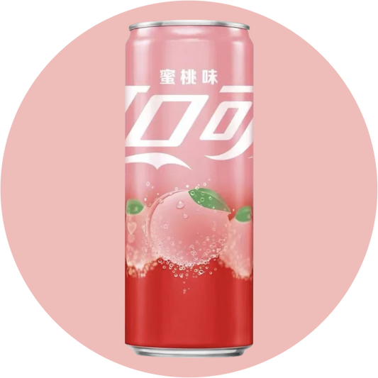 Coca Cola White Peach – Cola aus China mit weißem Pfirsichgeschmack in weißer Pfirsich Rosa Verpackung