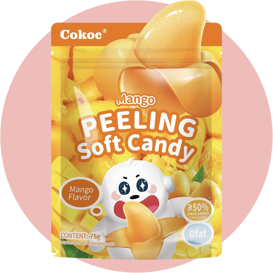 Cokoc Peeling Soft Candy Mango – Peelable Gummy mit Mangogeschmack zum Schälen und Kauen