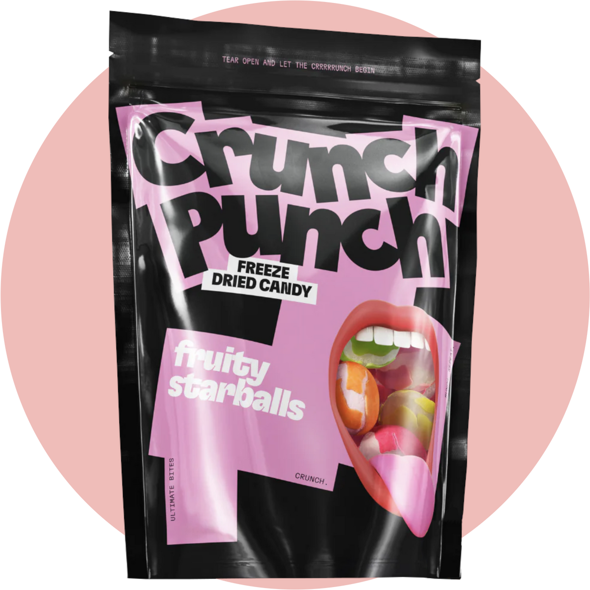 Gefriergetrocknete Süßigkeiten – Crunch Punch Fruity Starballs mit knusprigem Kern und intensiv fruchtigem Geschmack