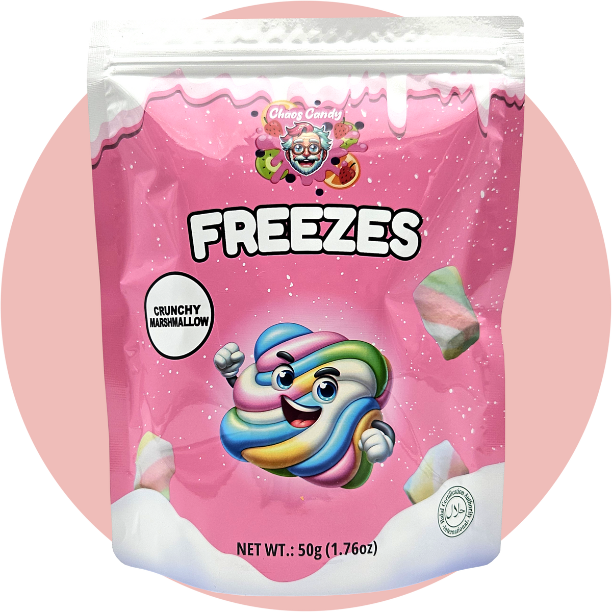 Freeze Dried Marshmallows – Gefriergetrocknete Marshmallows mit Vanillearoma von Chaos Candy Freezes