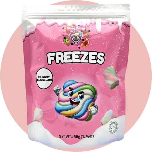Freeze Dried Marshmallows – Gefriergetrocknete Marshmallows mit Vanillearoma von Chaos Candy Freezes