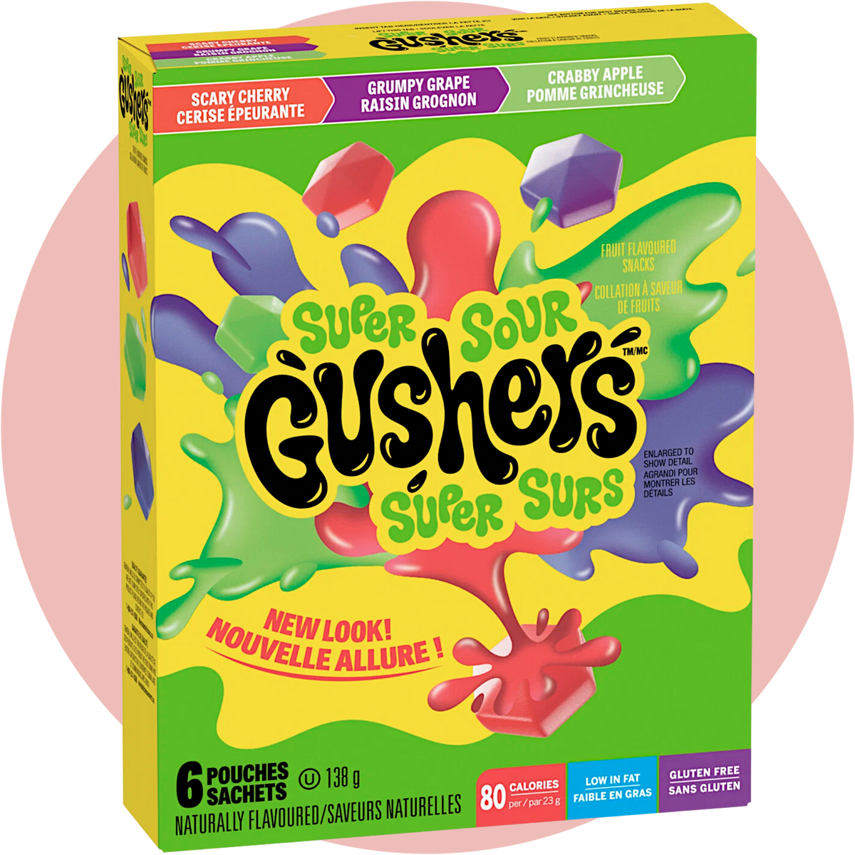 Fruit Gushers Super Sour Fruchtgummi mit flüssiger Füllung und sauren Frucht Flavors