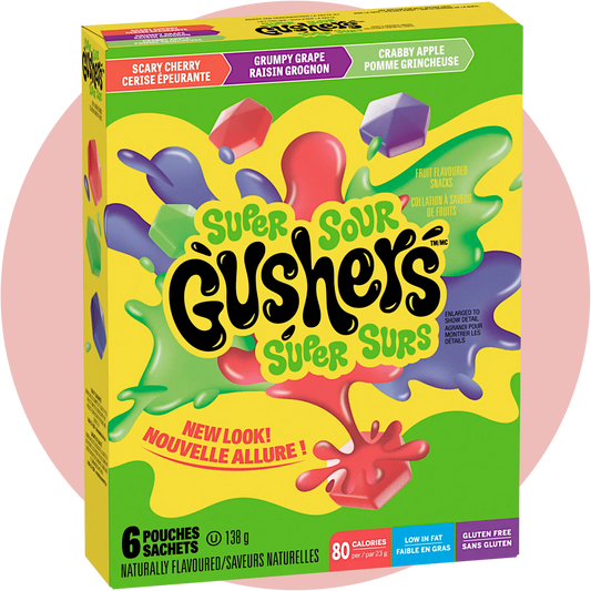 Fruit Gushers Super Sour Fruchtgummi mit flüssiger Füllung und sauren Frucht Flavors