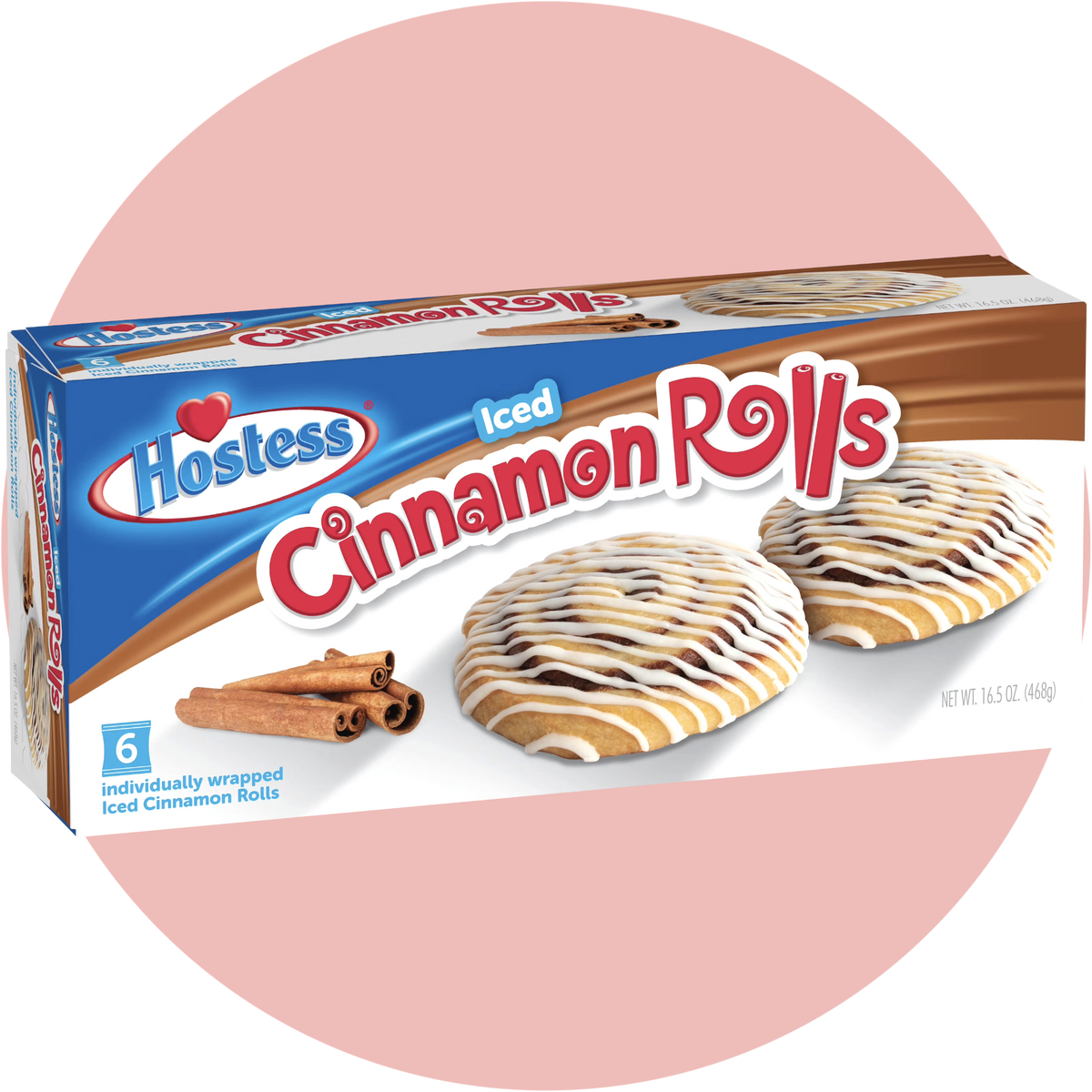 Hostess Cinnamon Roll Buns Zimtschnecken mit süßem Zuckerguss aus den USA