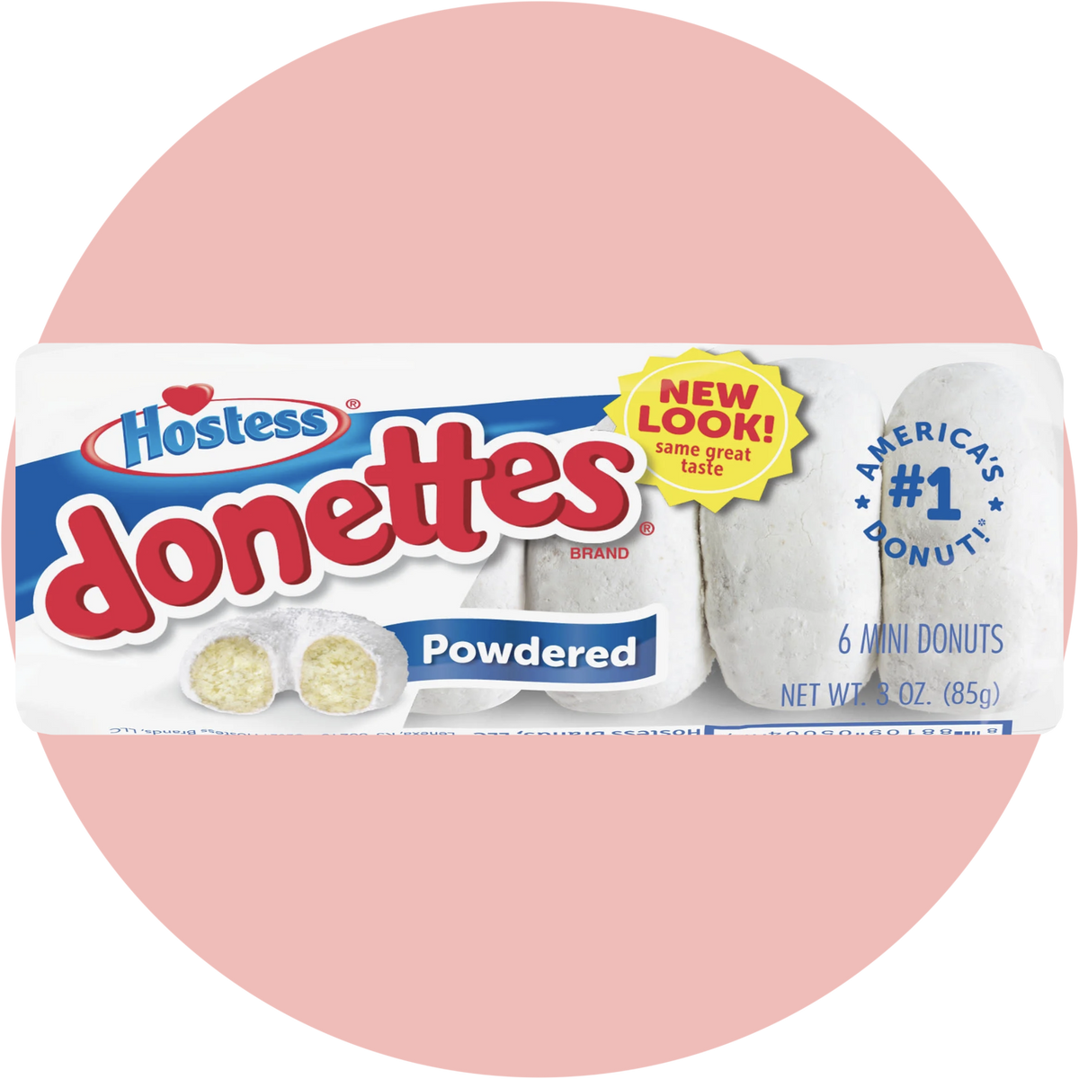 Hostess Donettes Powdered – Mini Donuts mit Puderzuckerüberzug in typischer US-Verpackung