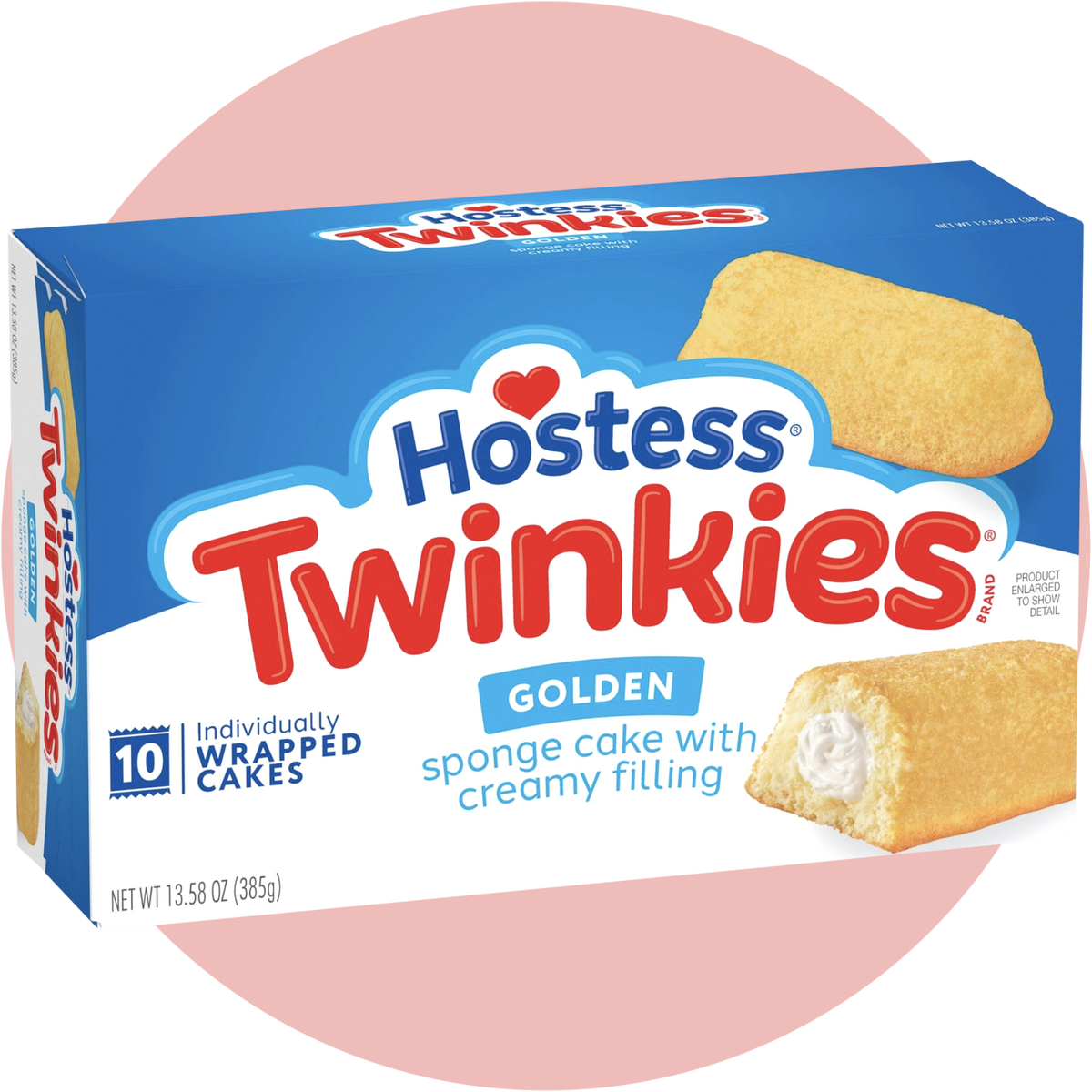 Hostess Twinkies in neuer Verpackung – der klassische amerikanische Snack aus der USA mit goldenem Biskuit und cremiger Füllung.
