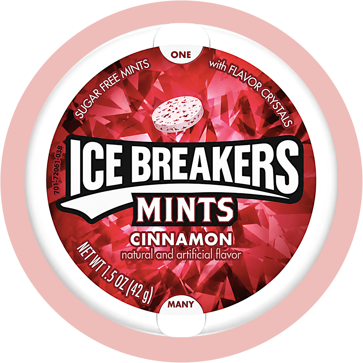 Ice Breakers Cinnamon zuckerfreie Mints mit würzigem Zimtgeschmack und Flavor Crystals