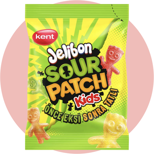 Jelibon Sour Patch Kids – Fruchtig-saure Kaubonbons im Sour Patch Kids Design in bunter Verpackung