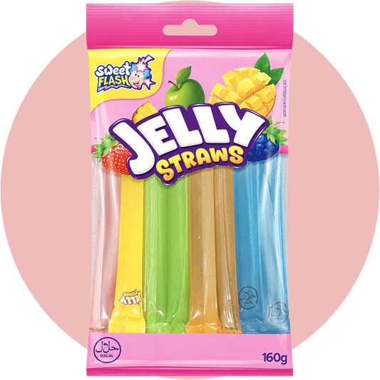 Jelly Straws Sweet Flash fruchtige Halal Gelee Sticks mit verschiedenen Geschmacksrichtungen