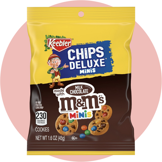 Keebler M&M's Cookies – Weiche Cookies mit bunten M&M's in braun-gelber Verpackung