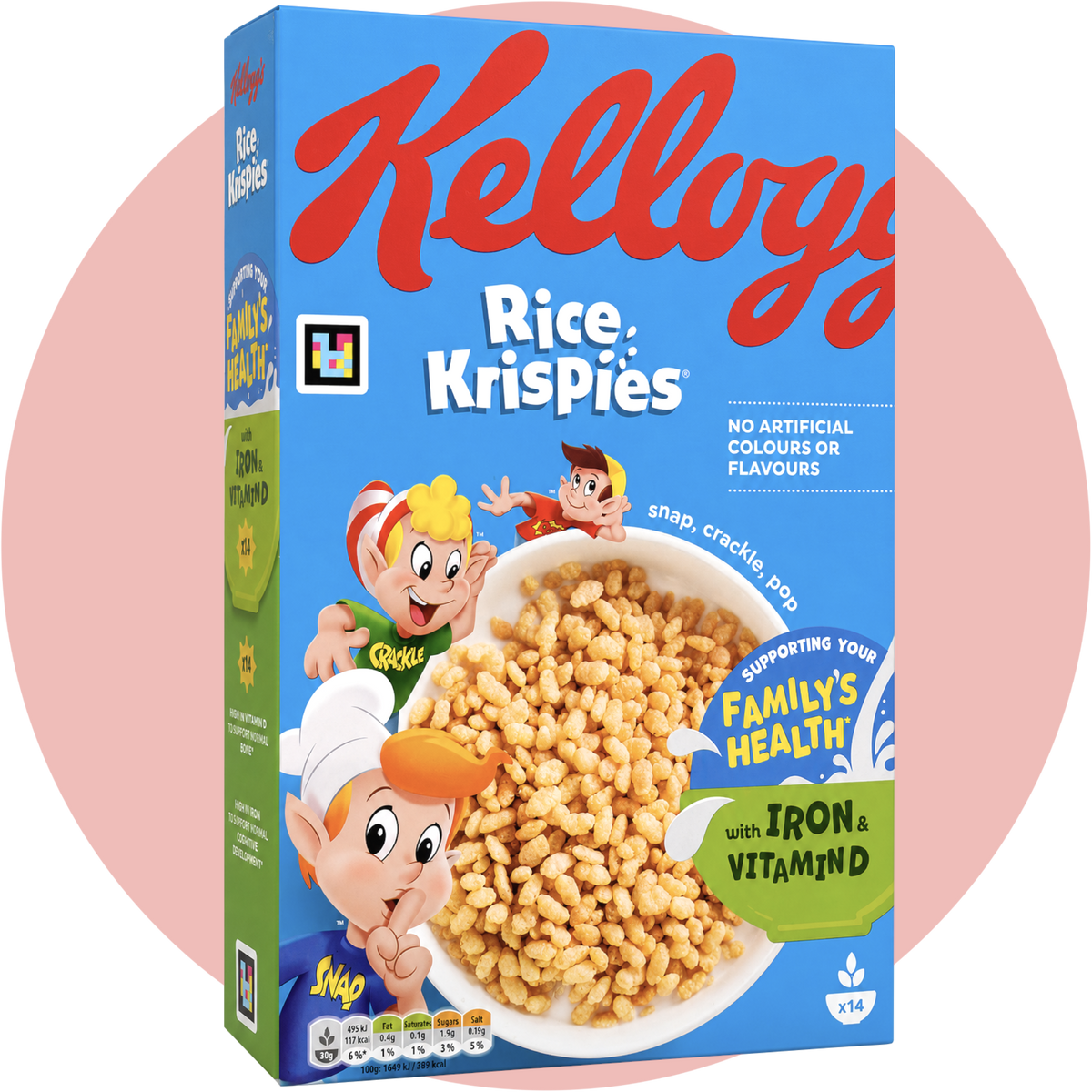 Kellogg's Rice Krispies Cereal Frühstücksflocken aus Reis
