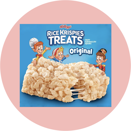 Kellogg's Rice Krispies Treats – Süßer Snackriegel aus gepufftem Reis und Marshmallow in blauer Verpackung