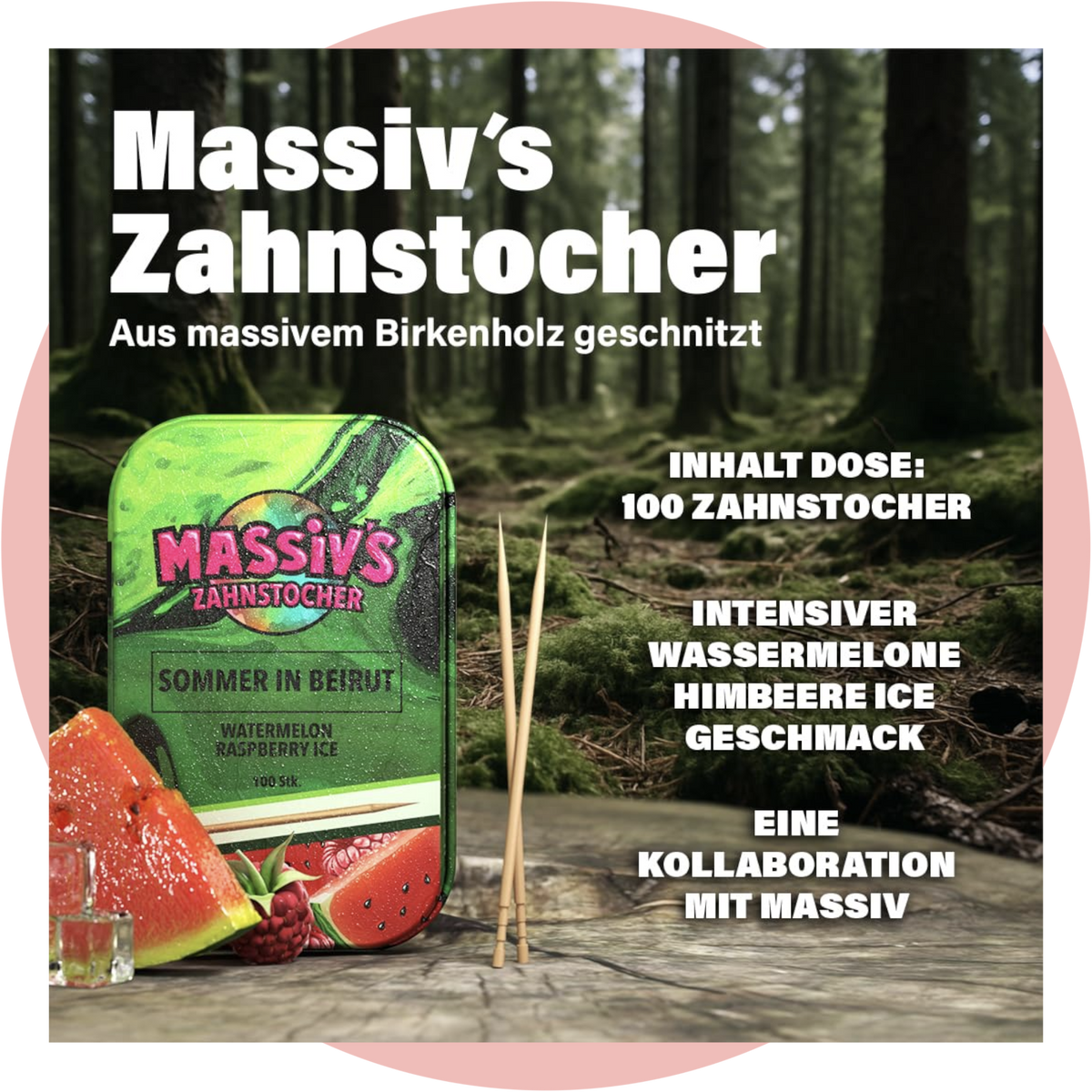 Massiv Zahnstocher Wassermelone