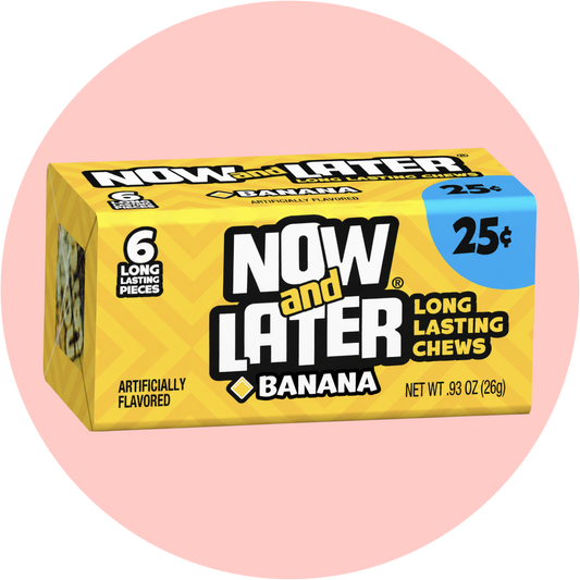 Now and Later Banana Long Lasting Chews mit intensivem Bananengeschmack