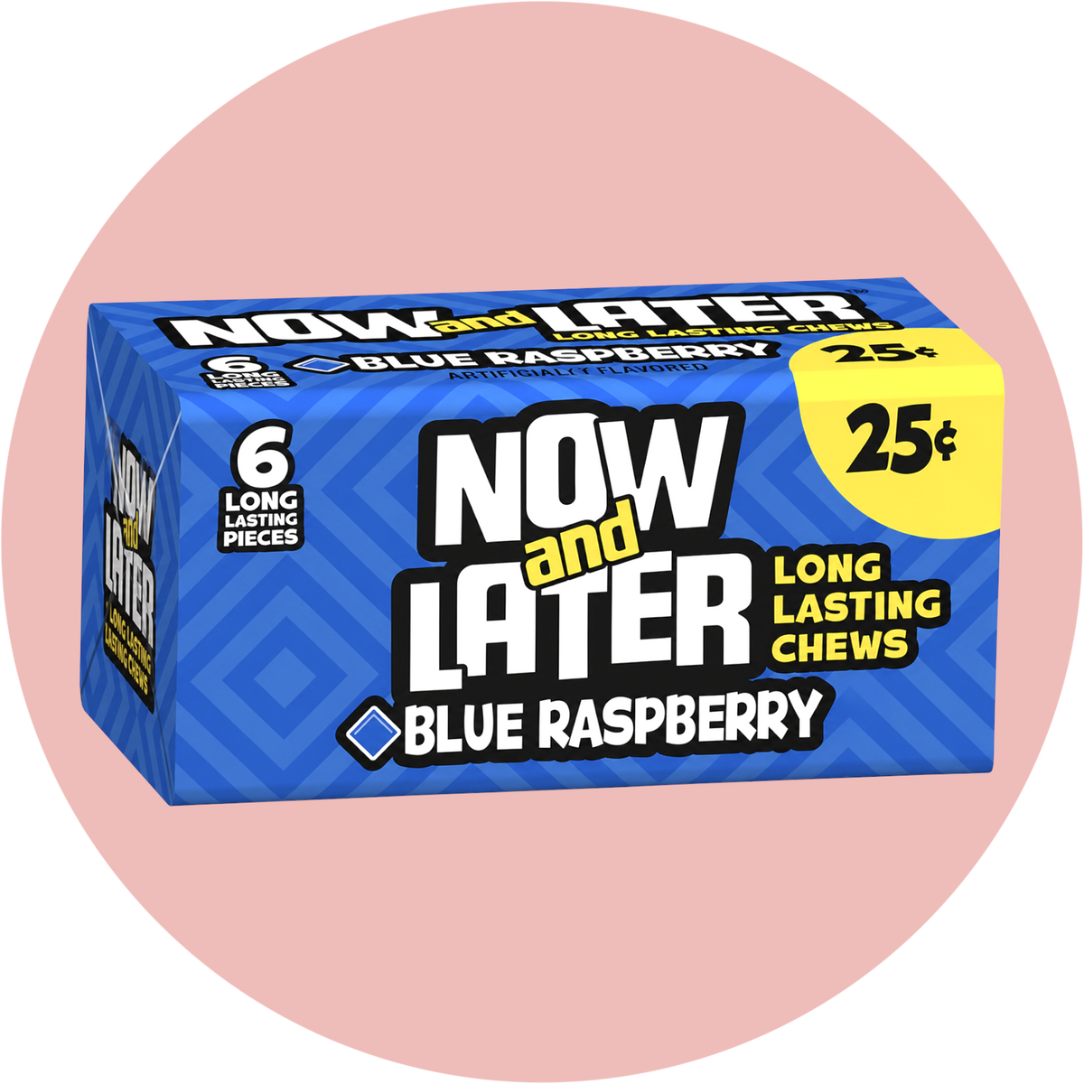 Now and Later Blue Raspberry Long Lasting Chews mit intensivem Blue Raspberry Geschmack