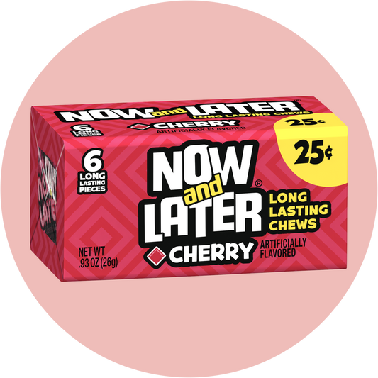 Now and Later Cherry Long Lasting Chews mit intensivem Kirschgeschmack