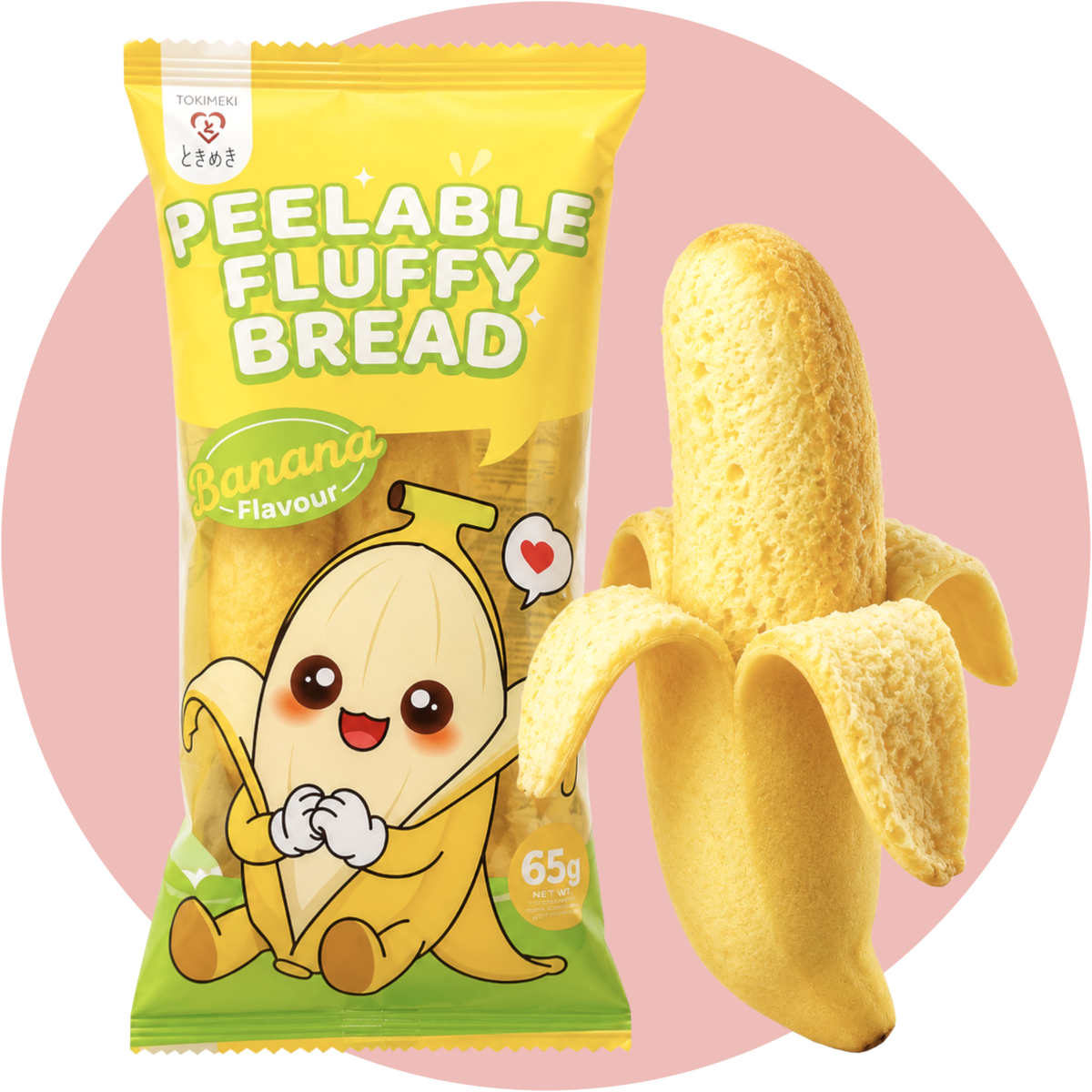 Peelable Banana Bread Tokimeki Cake mit süßem Bananen Geschmack