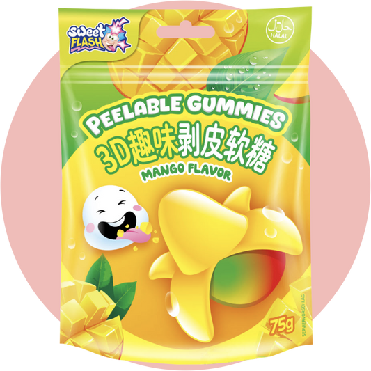 Peelable Gummies Mango - Sweet Flash Fruchtgummis zum Schälen mit Mango Geschmack