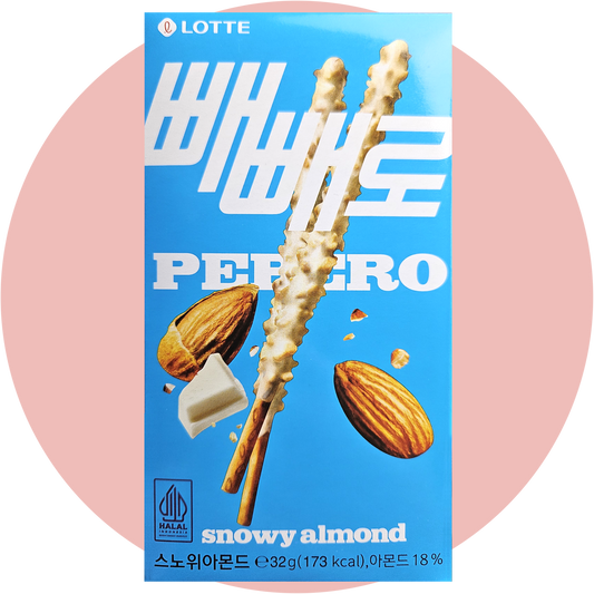 Pepero Sticks Snowy Almond – Knuspersticks mit weißer Schokolade und knackigen Mandeln