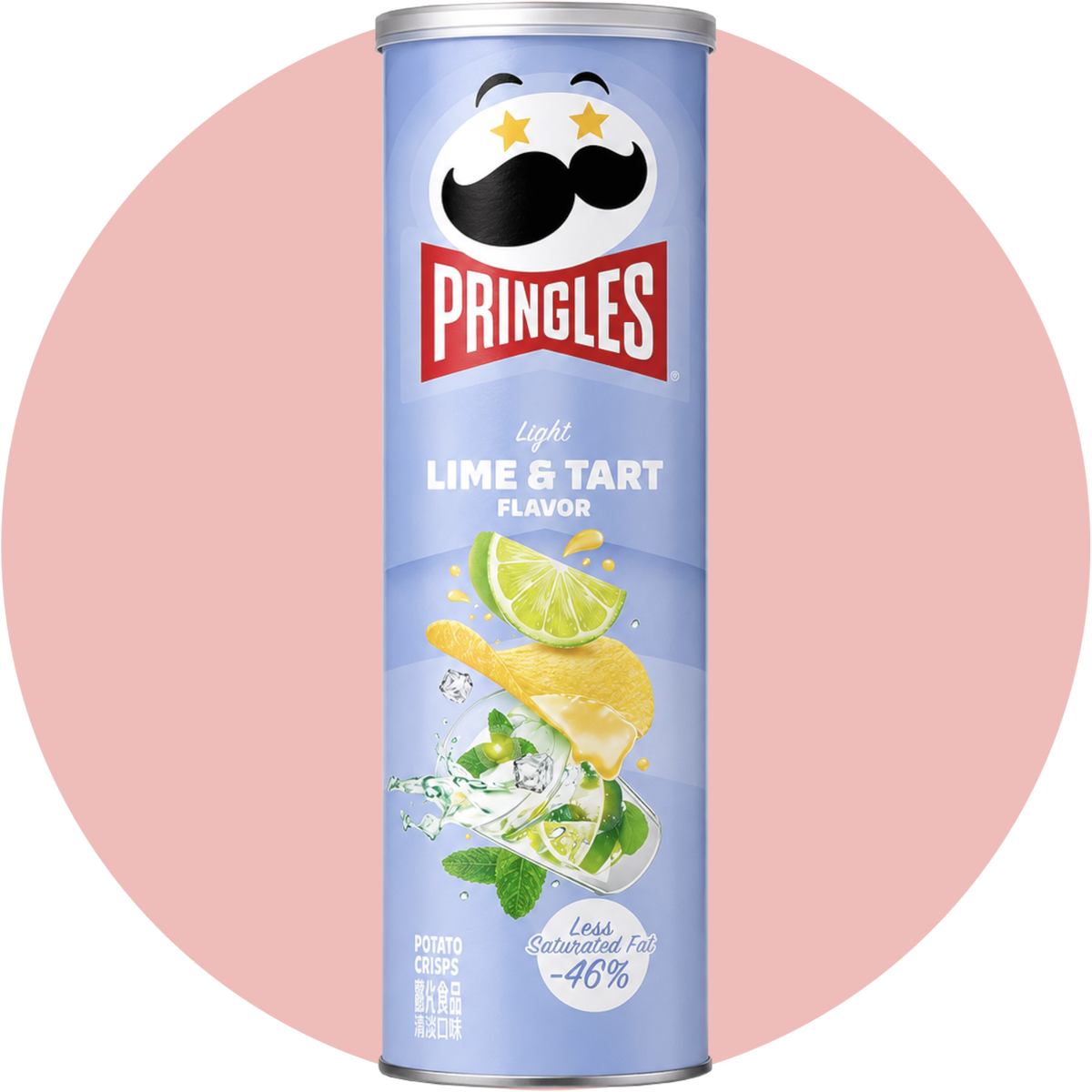 Pringles Lime & Tart Chips mit Limetten Geschmack in Dose