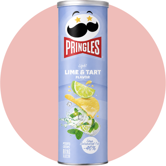 Pringles Lime & Tart Chips mit Limetten Geschmack in Dose