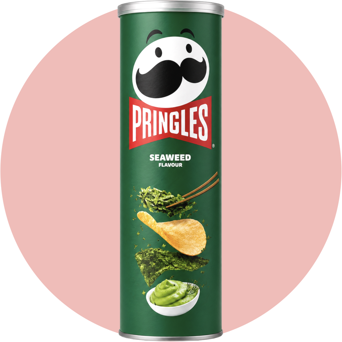 Pringles Seaweed Flavor Chips mit Nori Algen und Wasabi Geschmack