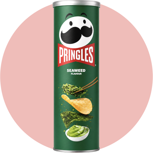 Pringles Seaweed Flavor Chips mit Nori Algen und Wasabi Geschmack