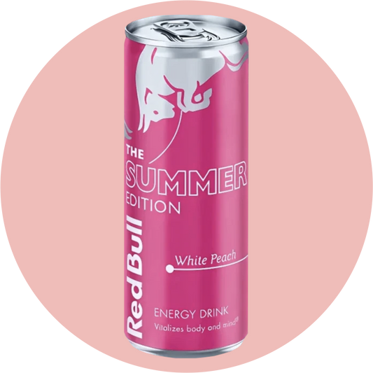 Red Bull White Peach Summer Edition 2025 – Energy Drink mit weißem Pfirsich in pinker Dose