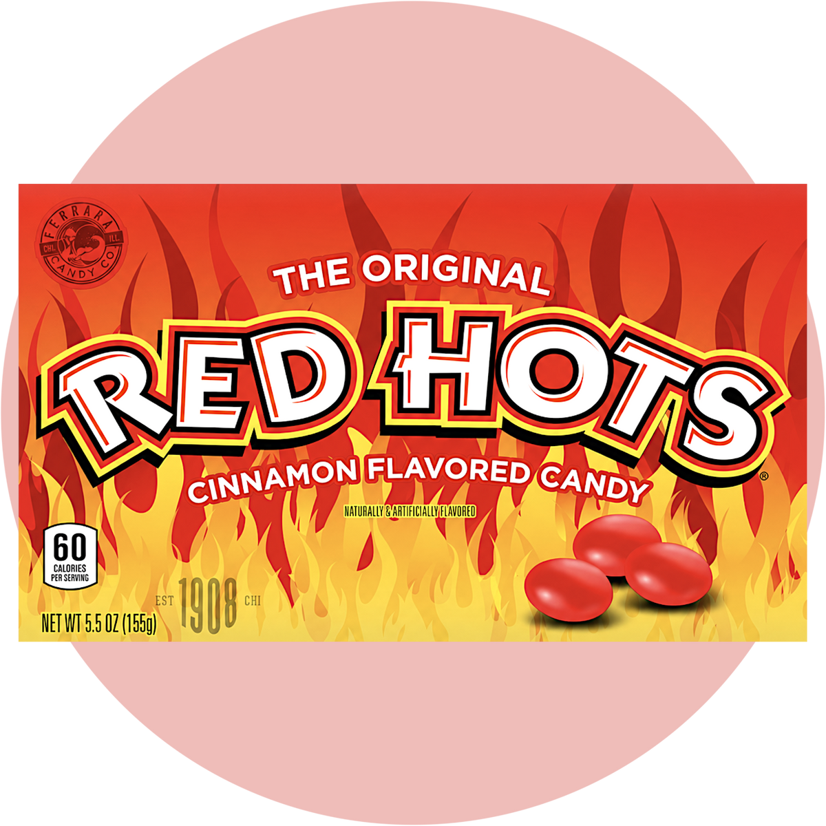 Red Hots Cinnamon Candy rote Hartbonbons mit intensivem Zimtgeschmack