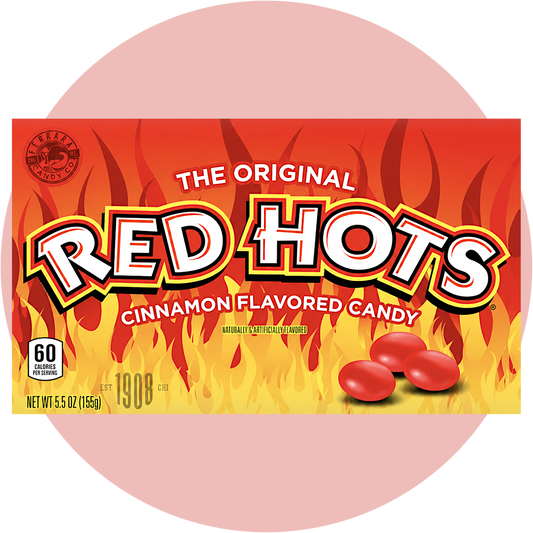 Red Hots Cinnamon Candy rote Hartbonbons mit intensivem Zimtgeschmack