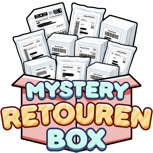 Große Mystery Retouren Box mit 10 Überraschungsartikeln aus Retouren Paketen und gemischten Secret Packs