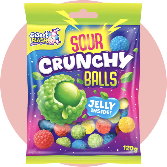 Sour Crunchy Balls - Sweet Flash mit saurem Crunch und Jelly Füllung