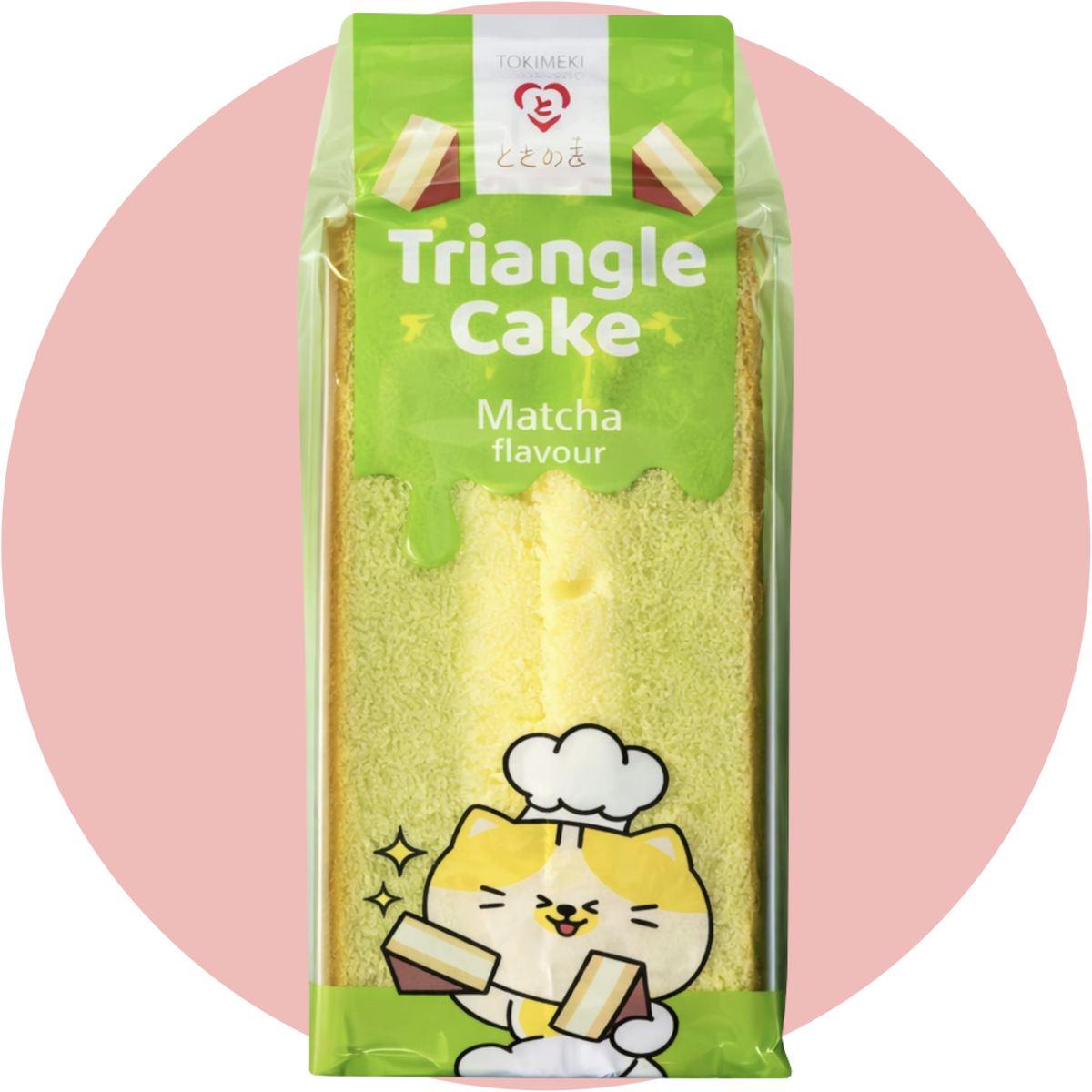 Tokimeki Triangle Cake Matcha weicher Kuchen Snack mit grünem Tee Geschmack
