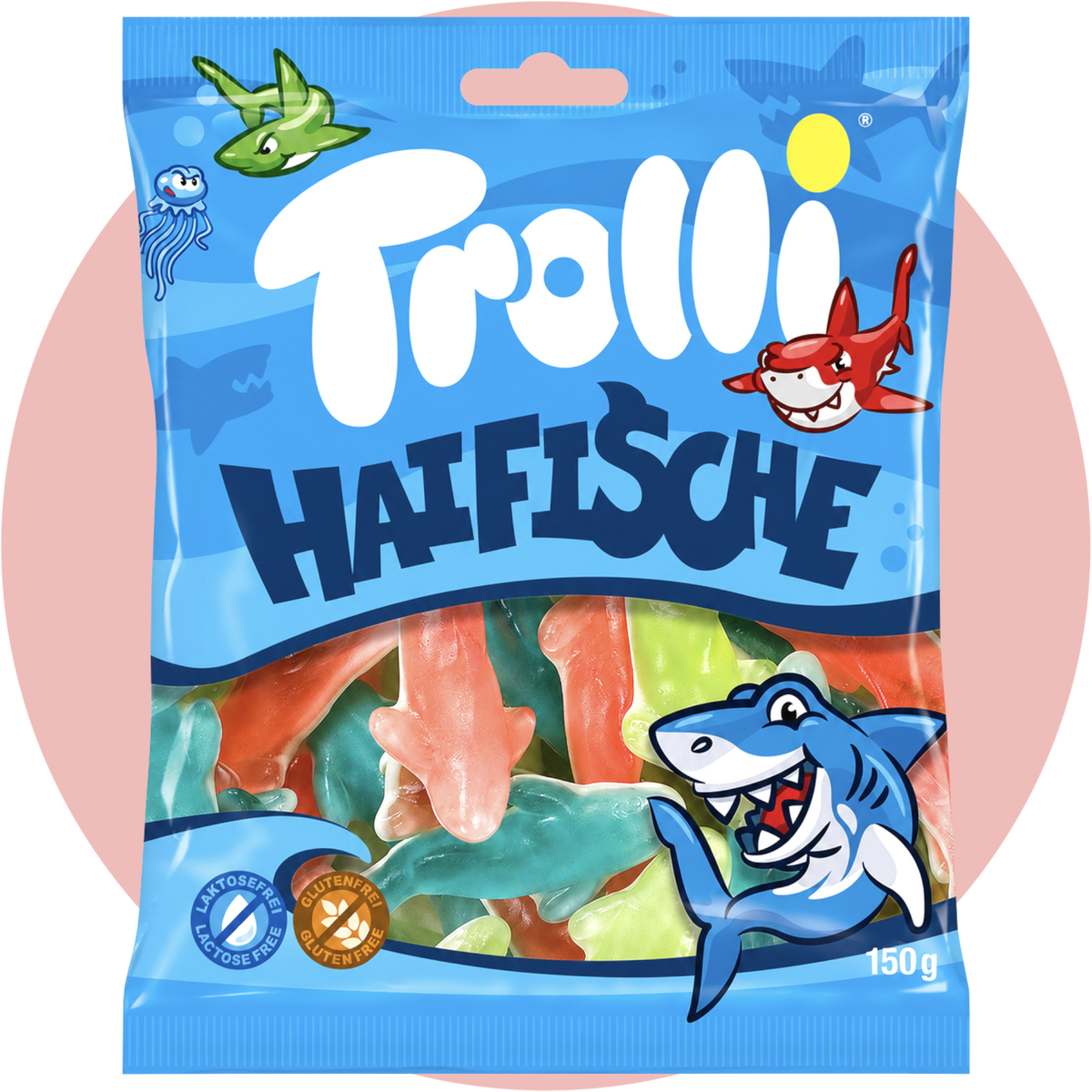 Trolli Haifische Fruchtgummi Gummibärchen in Hai Form