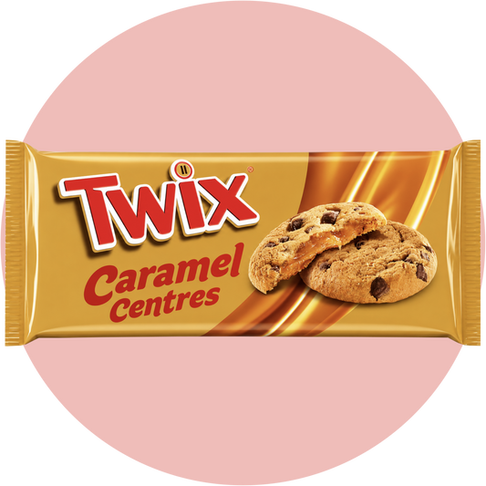 Twix Cookies Caramel Centres Cookies mit Schokostückchen und Karamellfüllung