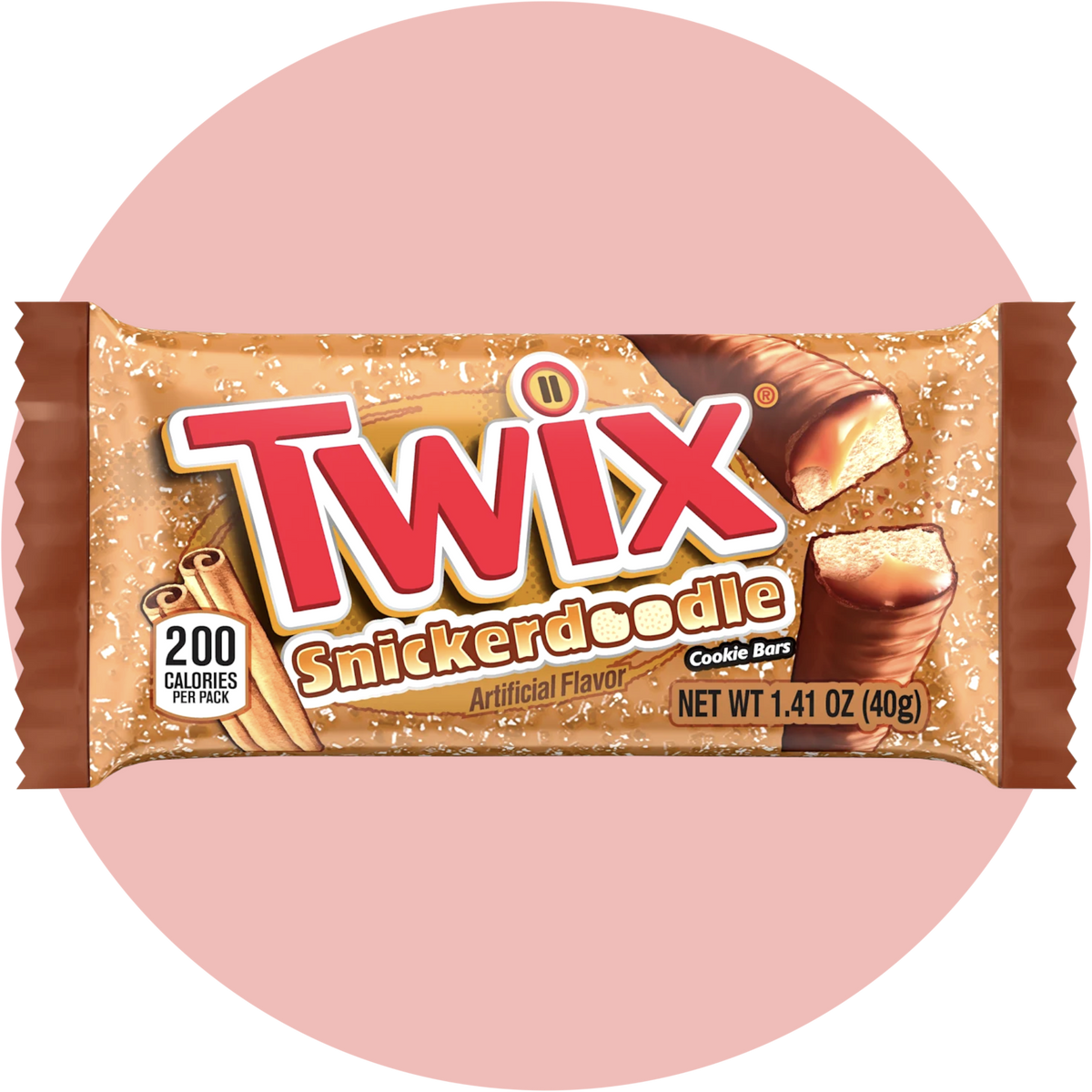 Twix Snickerdoodle Cookie Bar mit Karamell und Zimt Zucker Geschmack